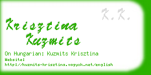 krisztina kuzmits business card